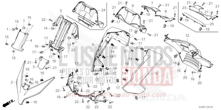 ABDECKUNG, VORNE/INSTRUMENTENTAFEL (NSS125ADP/R/S/SS) von Forza 125 MAT CYNOS GRAY METALLIC (NH312) von 2025